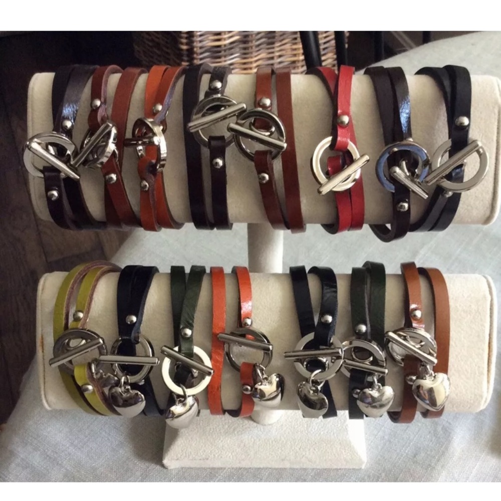 Faux leather bracelet